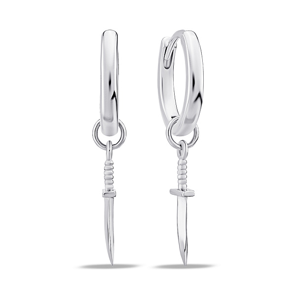 Серебряные серьги с подвесками (арт. 7502/9705/10) – изображение 1