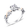 Серебряное кольцо с фианитами (арт. 7201/283кп) – изображение 1