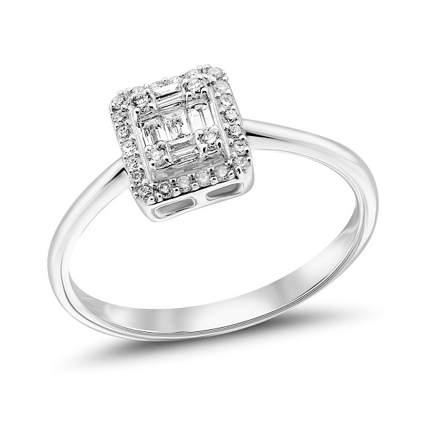 Золотое кольцо с бриллиантами (арт. К341397020б) – изображение 1