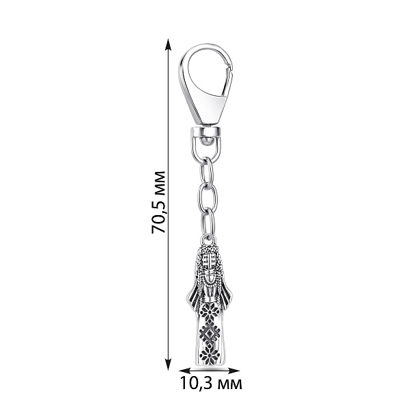Серебряный брелок кукла-мотанка (арт. 7910/055бю) – изображение 2