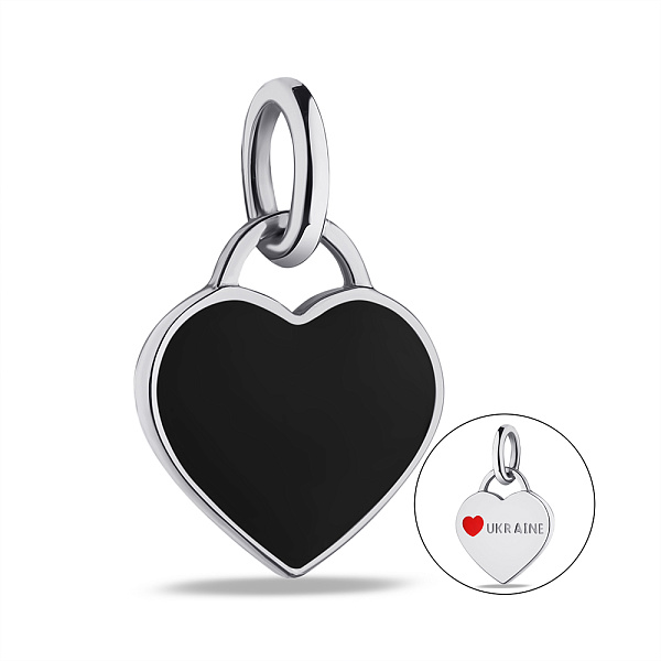 Серебряный кулон Сердце с эмалью (арт. 7503/0927ечкпю) – изображение 1