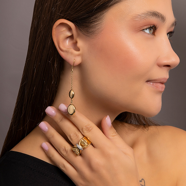 Золотое кольцо с фианитами Francelli (арт. е156711ж) – изображение 3