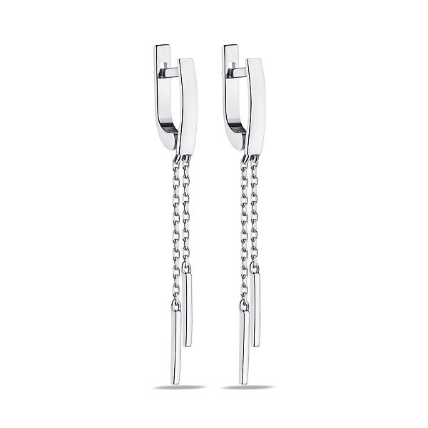 Серебряные серьги-подвески (арт. 7502/0970сю) – изображение 1