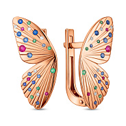 Фото Золотые серьги с фианитами (арт. 111373цв)