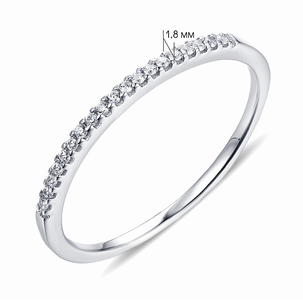 Серебряное кольцо с фианитами (арт. 7501/1360) – изображение 2