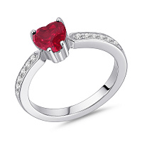 Срібна каблучка Серце із альпінітом (арт. 7501/8265ак)