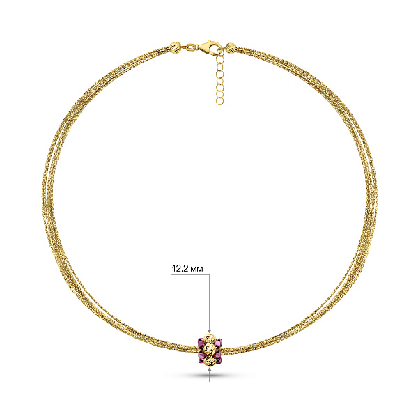 Золотое колье Francelli (арт. 353091жмлн) – изображение 2