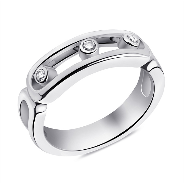 Кольцо из серебра с фианитами (арт. 7501/3737) – изображение 1