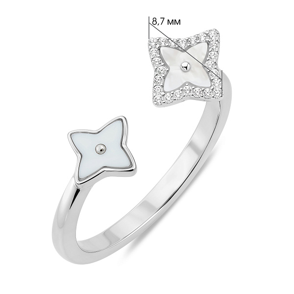 Серебряное кольцо с перламутром (арт. 7501/8333п) – изображение 2