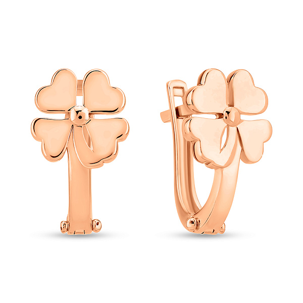 Золотые серьги без камней (арт. 1091450) – изображение 1