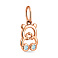 Золотий підвіс Ведмедик з фіанітами (арт. 441287г) – зображення 1