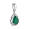 Серебряный подвес с агатом и фианитами (арт. 7503/2189725Аз) – изображение 1