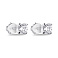 Серебряные  пусеты с фианитами  (арт. 7518/1-0347.0.2) – изображение 1