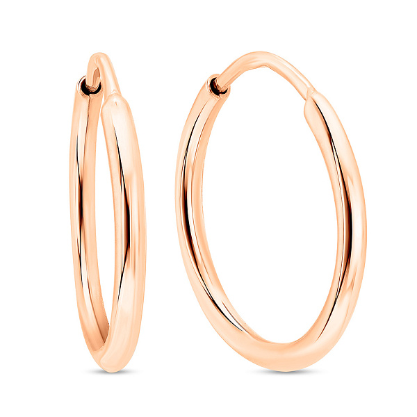 Серьги-кольца из красного золота (арт. 122600/15) – изображение 1