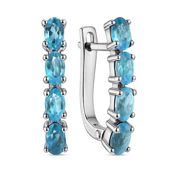 Серебряные серьги с топазами (арт. 7502/2193661Птг) – изображение 1