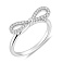 Серебряное кольцо бант с фианитами (арт. 7501/8645) – изображение 1