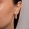 Серьги из красного золота с фианитами (арт. 1091915) – изображение 3