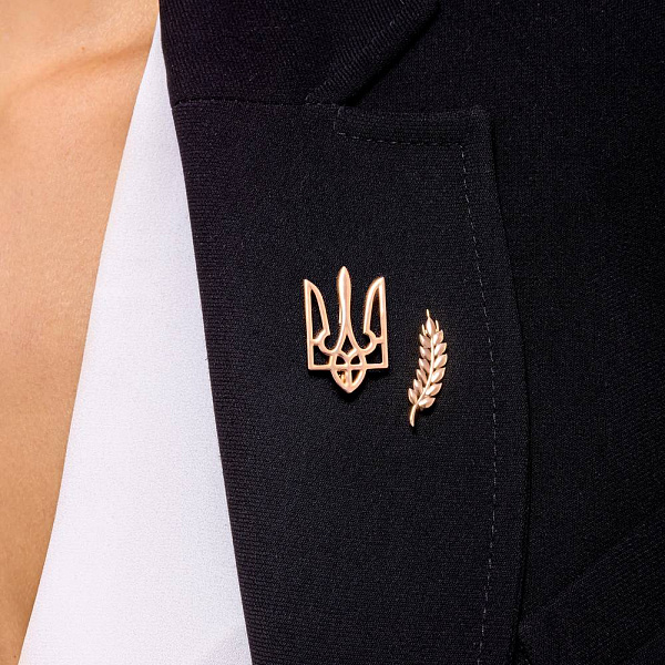 Золотой значок Герб Украины-Трезубец (арт. 360222) – изображение 4