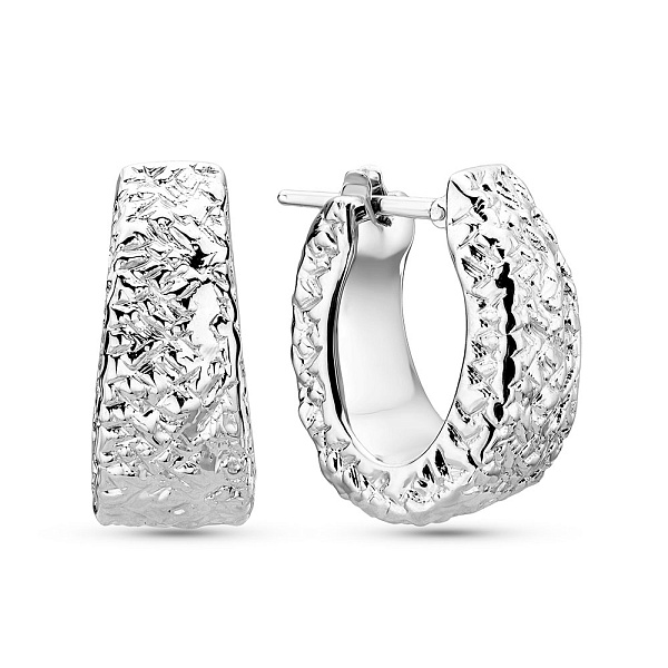 Сережки-кільця з білого золота Francelli (арт. 1091861/15б) – зображення 1