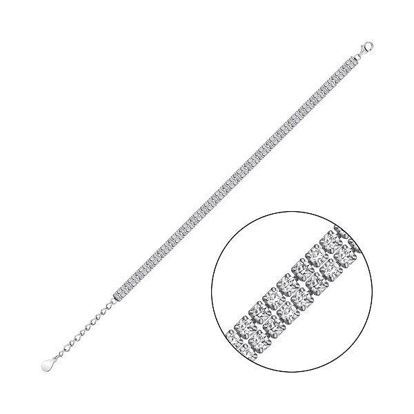 Серебряный браслет с фианитами (арт. 7509/3752) – изображение 1
