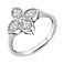Серебряное кольцо «Клевер» с фианитами (арт. 7501/8494/10) – изображение 1