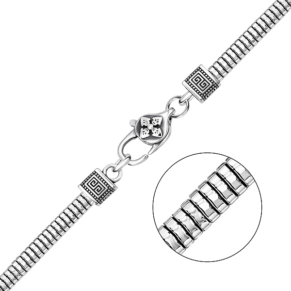 Цепочка из серебра плетения Снейк с чернением (арт. 7908/2426ч) – изображение 1