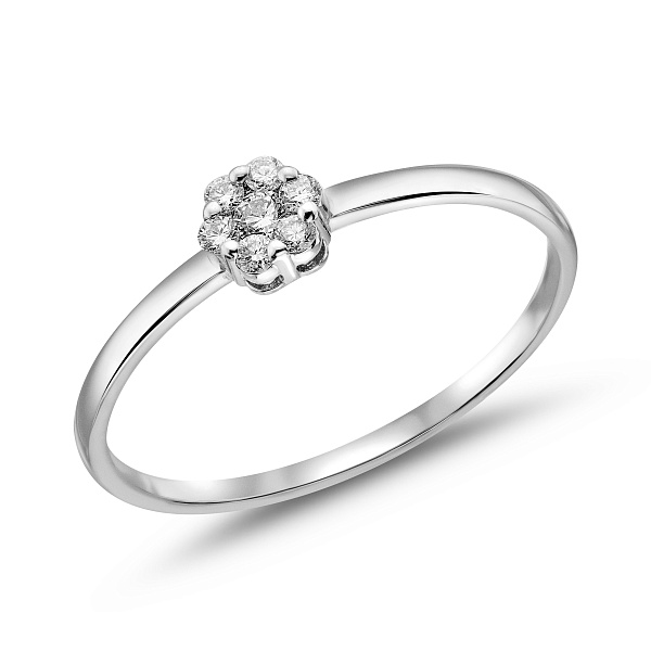 Кольцо из белого золота с бриллиантами (арт. К011285010б) – изображение 1