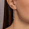 Золотые серьги с аметистом и фианитами (арт. 111247Па) – изображение 2