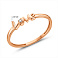 Кольцо Love из золота с одним бриллиантом (арт. К011344) – изображение 3