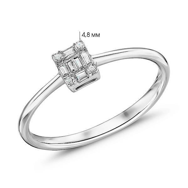 Золотое кольцо с бриллиантами (арт. К341374010б) – изображение 6