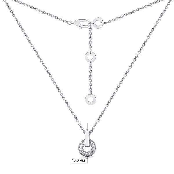 Серебряное колье с фианитами (арт. 7507/1644) – изображение 3