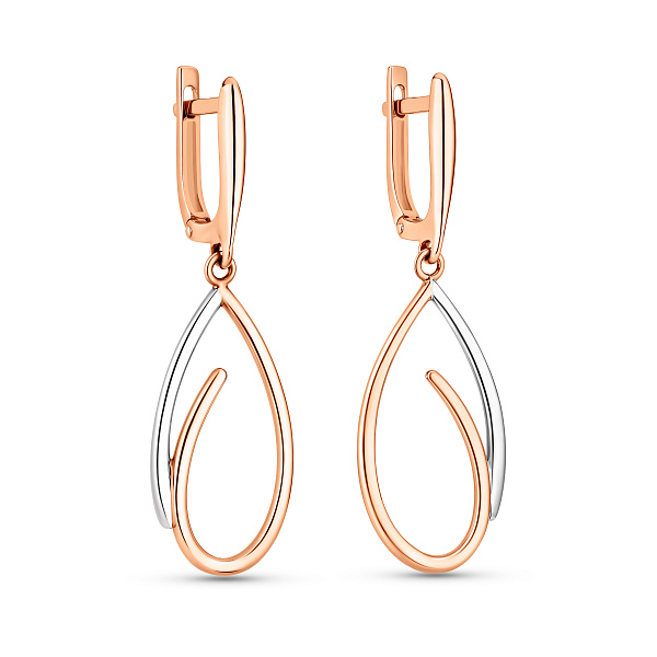 Серьги-подвески из красного золота (арт. 110579) – изображение 1