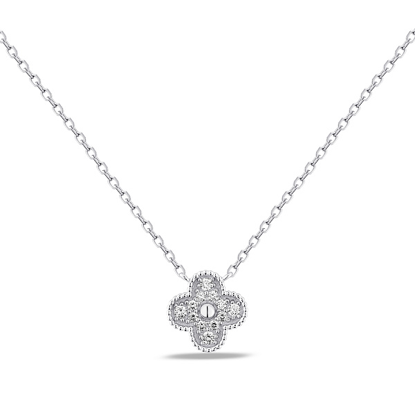 Серебряное колье Клевер с фианитами (арт. 7507/2401/10) – изображение 1