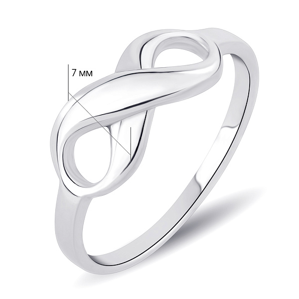 Серебряное кольцо "Бесконечность" (арт. 7501/6078) – изображение 2