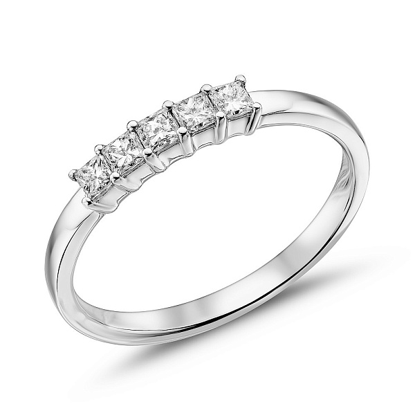 Кольцо из белого золота с бриллиантами (арт. К341387020б) – изображение 1