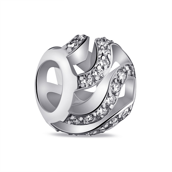 Серебряный шарм с фианитами (арт. 7503/946п) – изображение 1