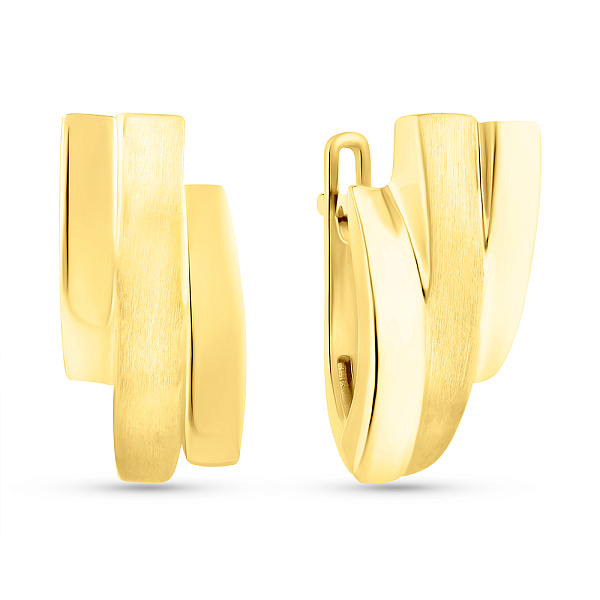 Серьги из желтого золота (арт. 108643жм) – изображение 1
