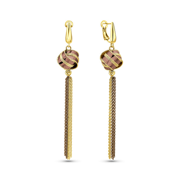 Длинные золотые серьги Francelli (арт. 1091357жкр) – изображение 1