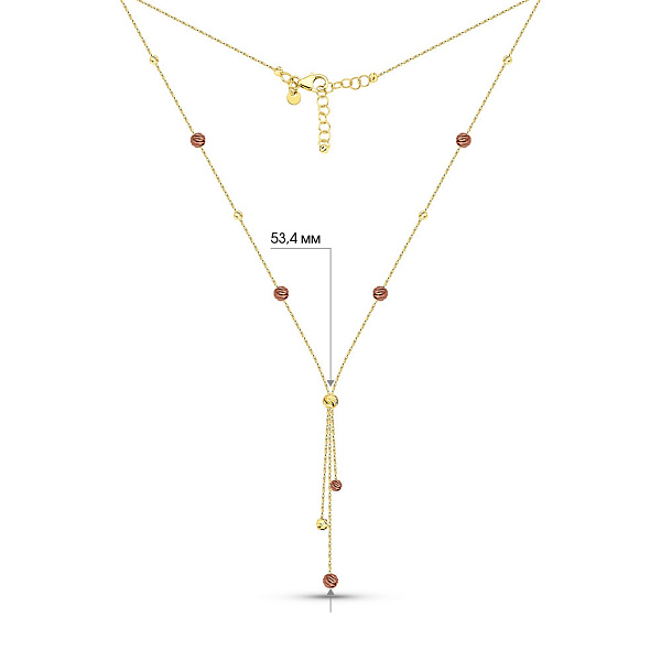 Золотое колье Francelli (арт. 352586жкр) – изображение 4
