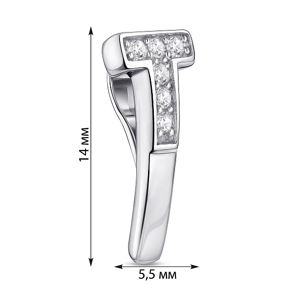 Серебряный кулон с фианитами (арт. 7503/4452) – изображение 2