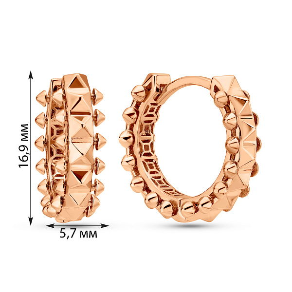 Серьги из красного золота (арт. 1091824/20) – изображение 4