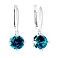 Золотые серьги подвески с топазом Blue Ocean (арт. 110594Пбл) – изображение 1