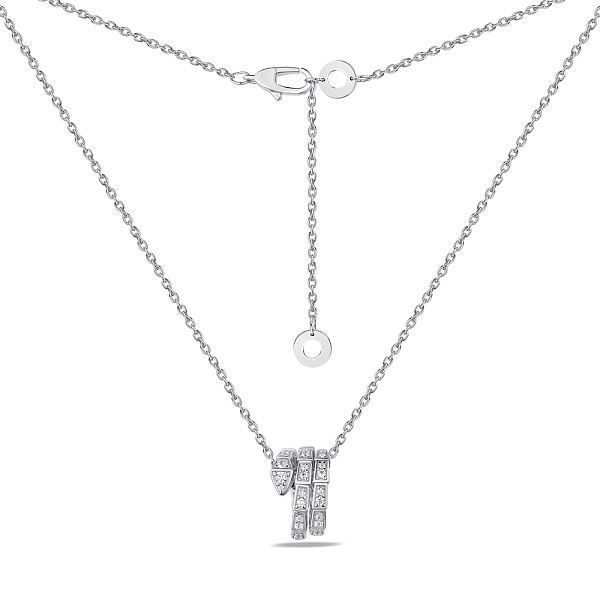 Серебряное колье с фианитами (арт. 7507/1645) – изображение 2