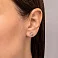 Золотые серьги пусеты с бриллиантами (арт. Т011721005) – изображение 2