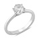 Серебряное кольцо с одним фианитом (арт. 7501/8165) – изображение 1