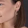 Золотые серьги-кольца с бриллиантами (арт. С011559005) – изображение 3