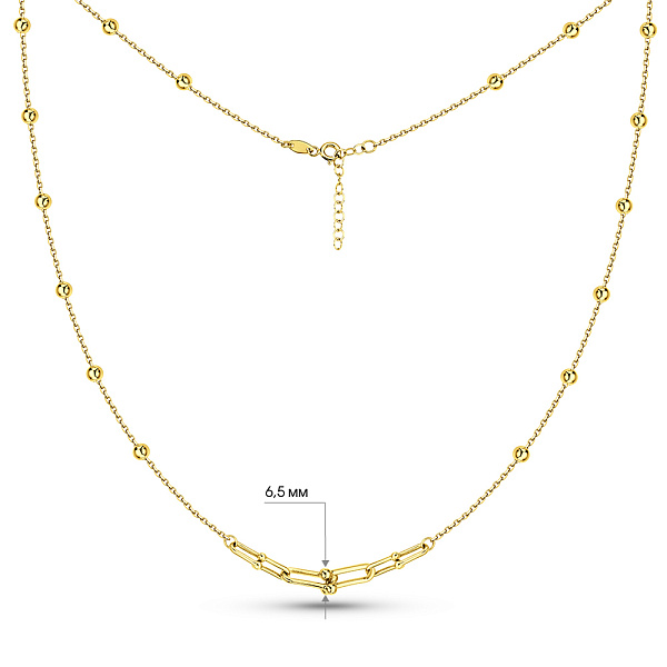 Колье из желтого золота без камней (арт. 352968ж) – изображение 5