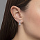 Серьги из белого золота с фианитами (арт. 113600б) – изображение 2
