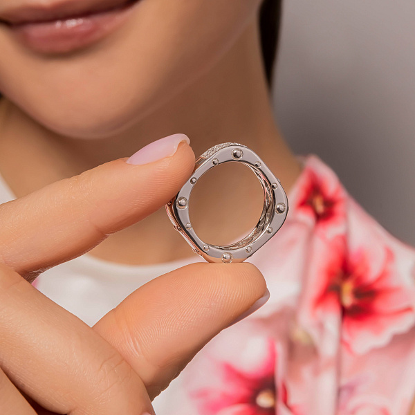 Серебряное кольцо с дорожкой из фианитов (арт. 7501/8326) – изображение 3
