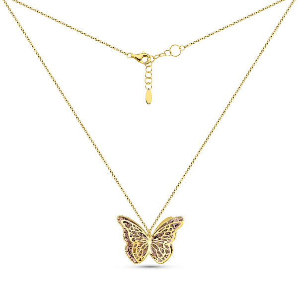 Золотое колье Бабочка Francelli (арт. 352713жкр) – изображение 2